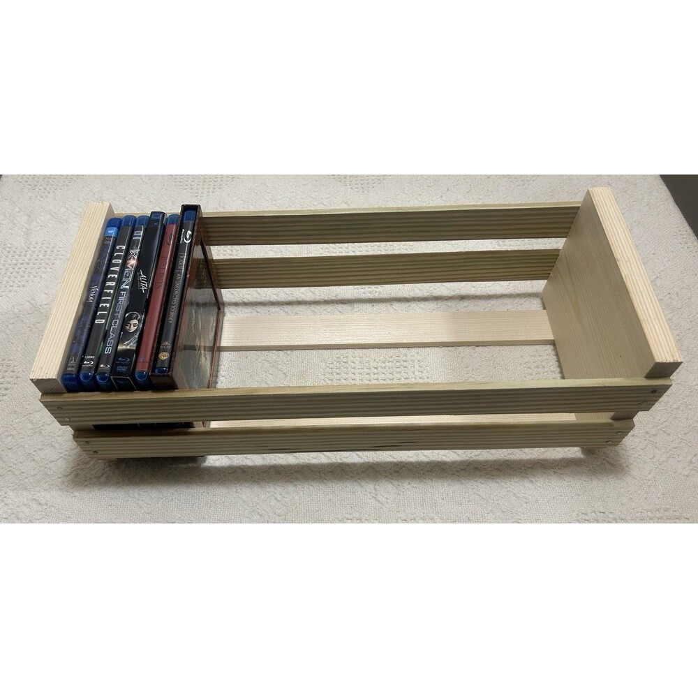 Napa Valley Style Blu Ray Storage Crate Up To 25 Blu Rays Custom Made